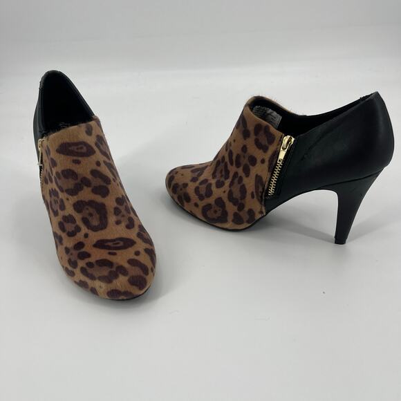 Y2K Dexflex Comfort Leopard Bootie heel womens Shoes Sz 9 Stiletto Glam Rocker - Picture 14 of 15